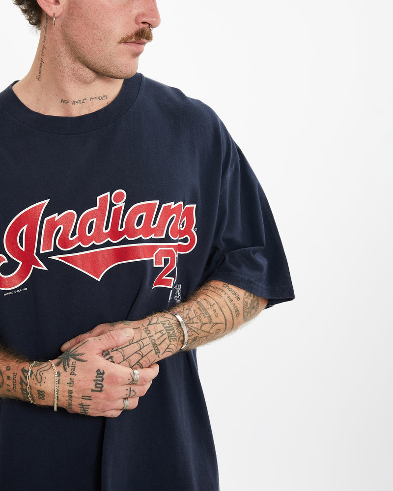 Vintage 1998 MLB Cleveland Indians Tee <br>XL , The Real Deal , newtown, sydney, australia, thrift store, opshop, preloved, secondhand, sustainable, retro, antique, 70s, 80s, 90s, 2000s, 00s, fashion, clothing, streetwear, trendy, garment, style, boutique, store, shop, archive, sale, cheap, best, top