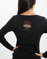 Vintage Harley Davidson Long Sleeve Tee <br>S , The Real Deal , newtown, sydney, australia, thrift store, opshop, preloved, secondhand, sustainable, retro, antique, 70s, 80s, 90s, 2000s, 00s, fashion, clothing, streetwear, trendy, garment, style, boutique, store, shop, archive, sale, cheap, best, top