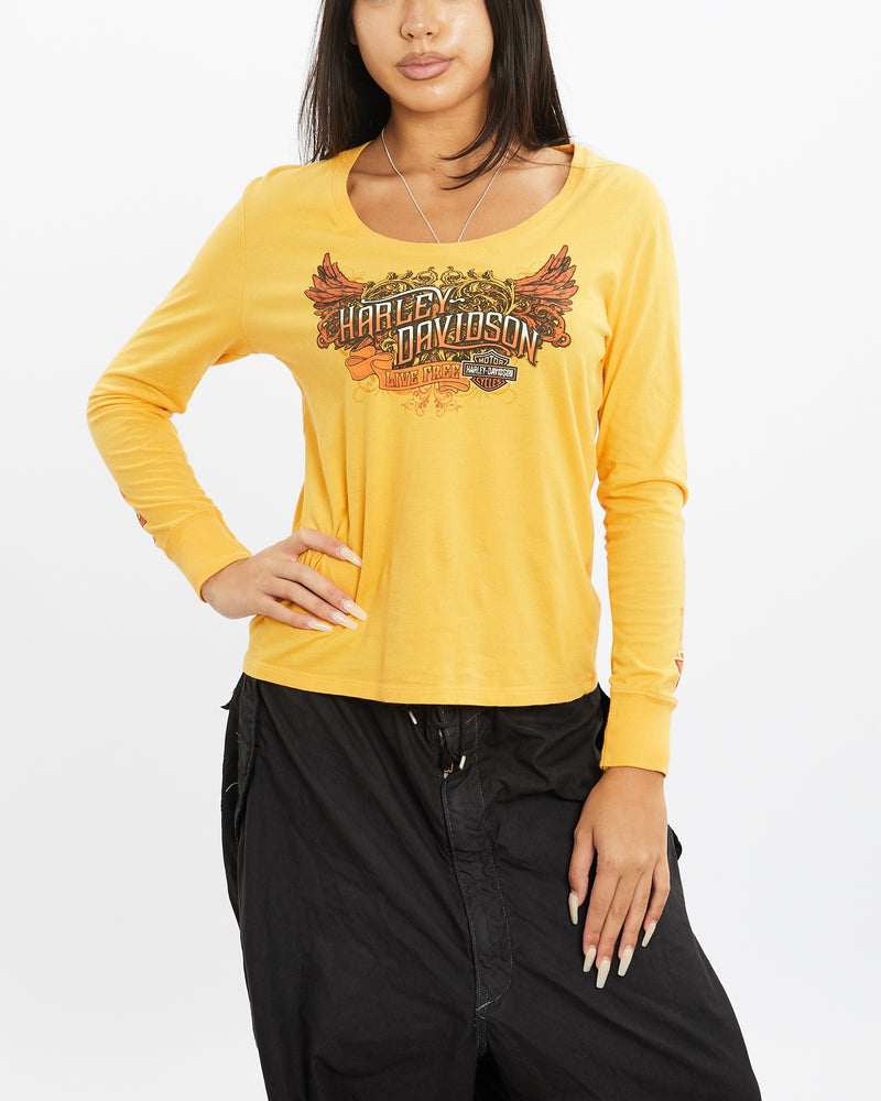 Vintage Harley Davidson Long Sleeve Tee <br>S , The Real Deal , newtown, sydney, australia, thrift store, opshop, preloved, secondhand, sustainable, retro, antique, 70s, 80s, 90s, 2000s, 00s, fashion, clothing, streetwear, trendy, garment, style, boutique, store, shop, archive, sale, cheap, best, top