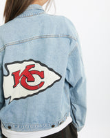 90s NFL Kansas City Chiefs Denim Jacket <br>L