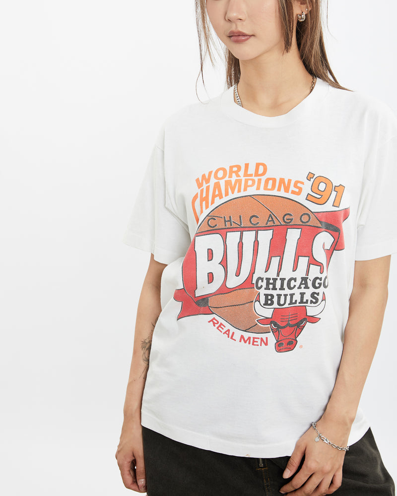 Vintage 1991 NBA Chicago Bulls Tee <br>S , The Real Deal , newtown, sydney, australia, thrift store, opshop, preloved, secondhand, sustainable, retro, antique, 70s, 80s, 90s, 2000s, 00s, fashion, clothing, streetwear, trendy, garment, style, boutique, store, shop, archive, sale, cheap, best, top
