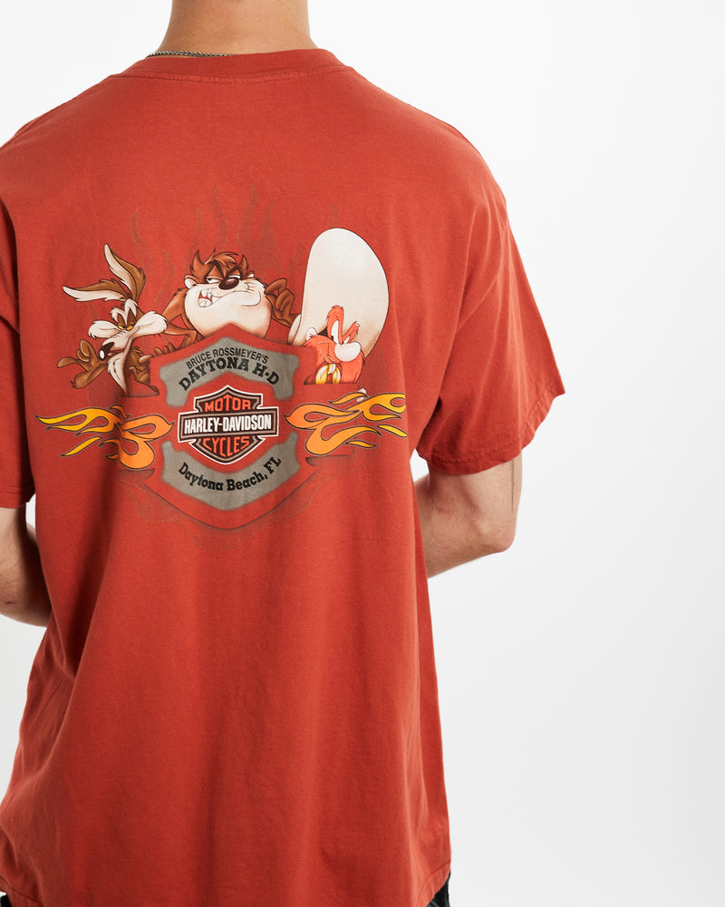 Vintage Harley Davidson x Looney Tunes Tee <br>XL , The Real Deal , newtown, sydney, australia, thrift store, opshop, preloved, secondhand, sustainable, retro, antique, 70s, 80s, 90s, 2000s, 00s, fashion, clothing, streetwear, trendy, garment, style, boutique, store, shop, archive, sale, cheap, best, top