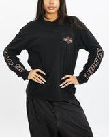 Vintage Harley Davidson Long Sleeve Tee <br>S , The Real Deal , newtown, sydney, australia, thrift store, opshop, preloved, secondhand, sustainable, retro, antique, 70s, 80s, 90s, 2000s, 00s, fashion, clothing, streetwear, trendy, garment, style, boutique, store, shop, archive, sale, cheap, best, top