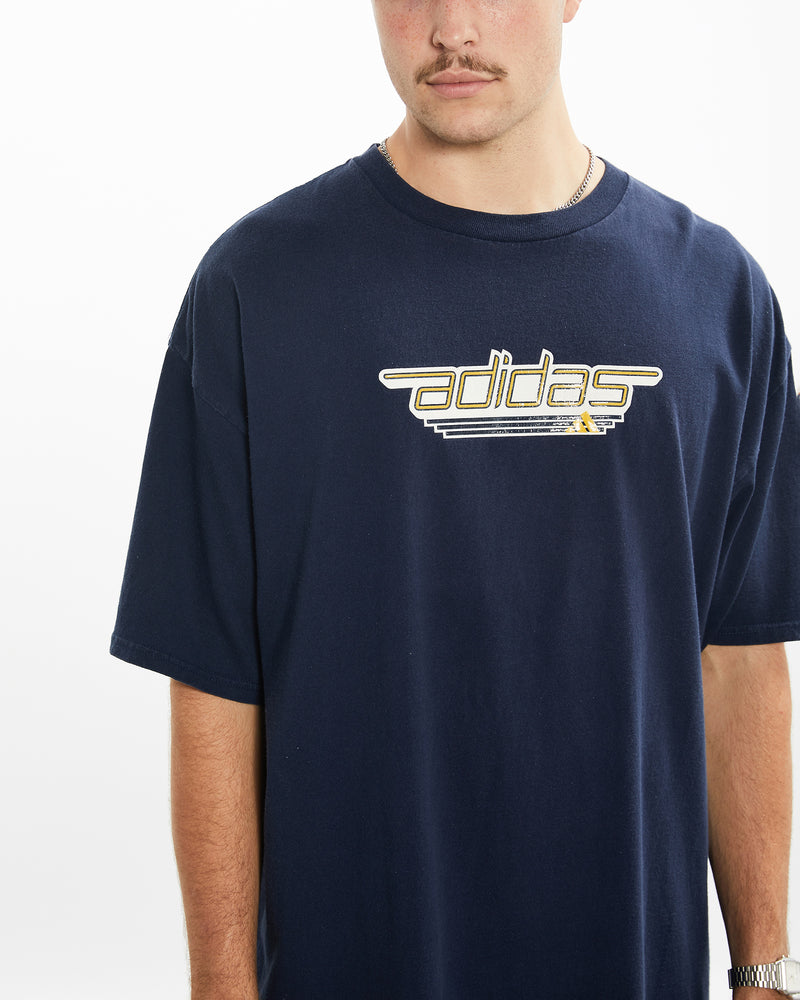 Vintage 90s Adidas Tee <br>XL , The Real Deal , newtown, sydney, australia, thrift store, opshop, preloved, secondhand, sustainable, retro, antique, 70s, 80s, 90s, 2000s, 00s, fashion, clothing, streetwear, trendy, garment, style, boutique, store, shop, archive, sale, cheap, best, top