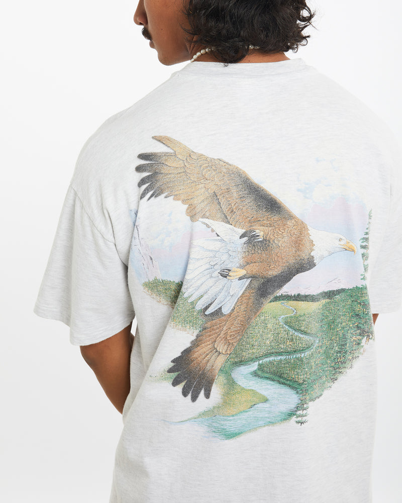 Vintage 90s Eagle Wildlife Tee <br>L , The Real Deal , newtown, sydney, australia, thrift store, opshop, preloved, secondhand, sustainable, retro, antique, 70s, 80s, 90s, 2000s, 00s, fashion, clothing, streetwear, trendy, garment, style, boutique, store, shop, archive, sale, cheap, best, top