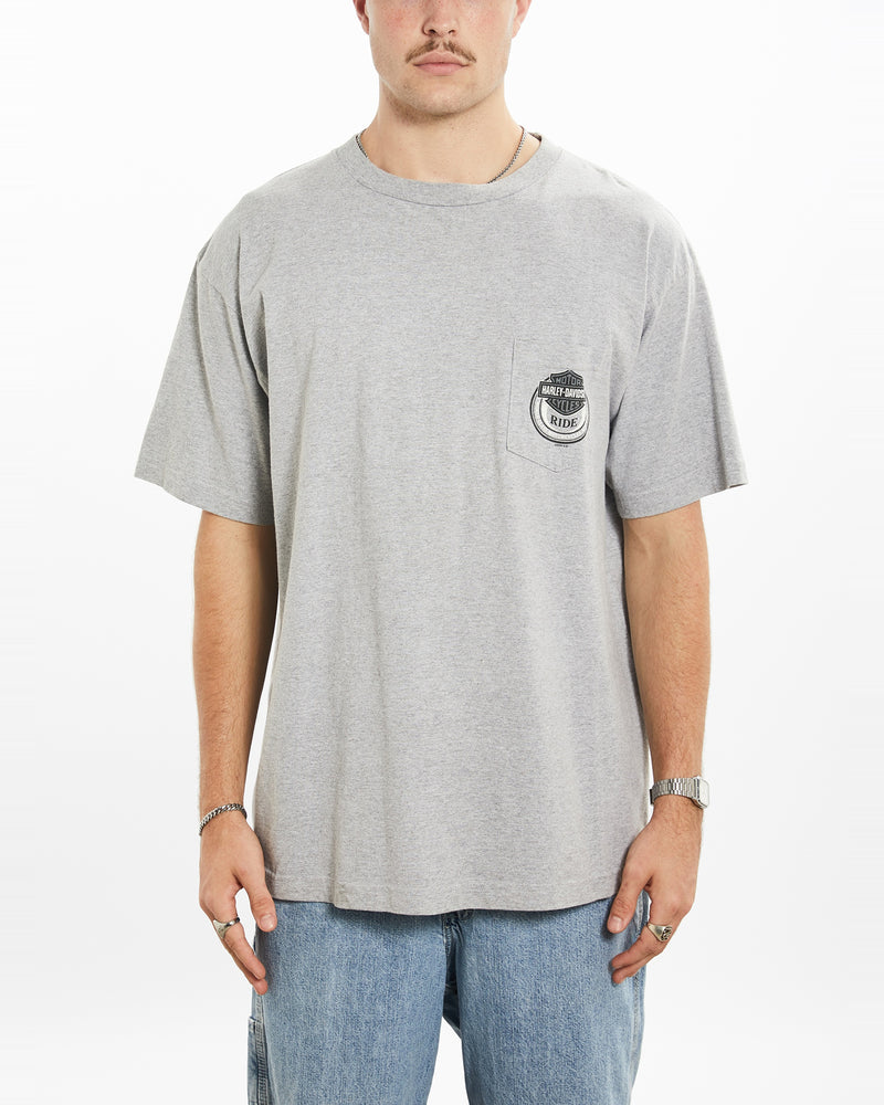 Vintage Harley Davidson Tee <br>XL , The Real Deal , newtown, sydney, australia, thrift store, opshop, preloved, secondhand, sustainable, retro, antique, 70s, 80s, 90s, 2000s, 00s, fashion, clothing, streetwear, trendy, garment, style, boutique, store, shop, archive, sale, cheap, best, top