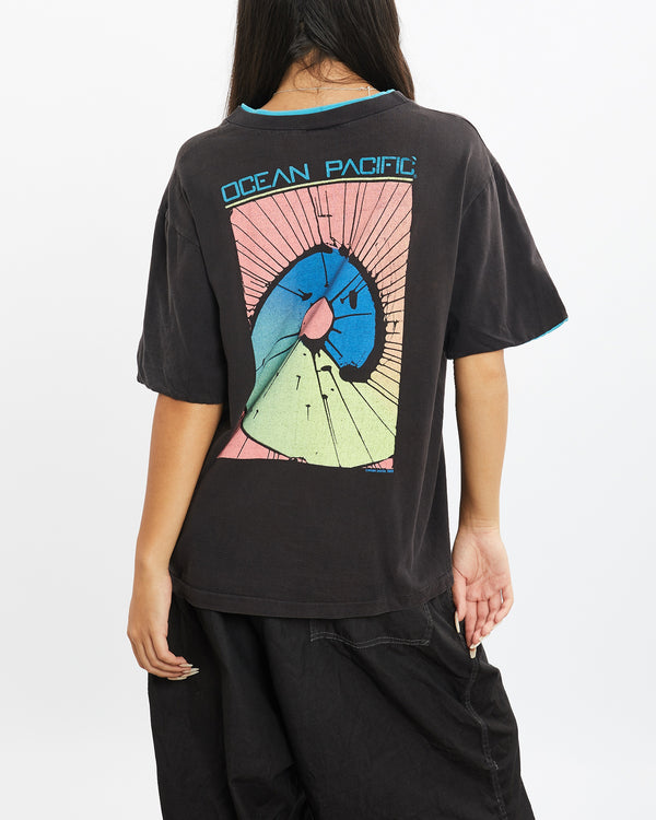 Vintage 1989 Ocean Pacific Surf Tee <br>S , The Real Deal , newtown, sydney, australia, thrift store, opshop, preloved, secondhand, sustainable, retro, antique, 70s, 80s, 90s, 2000s, 00s, fashion, clothing, streetwear, trendy, garment, style, boutique, store, shop, archive, sale, cheap, best, top
