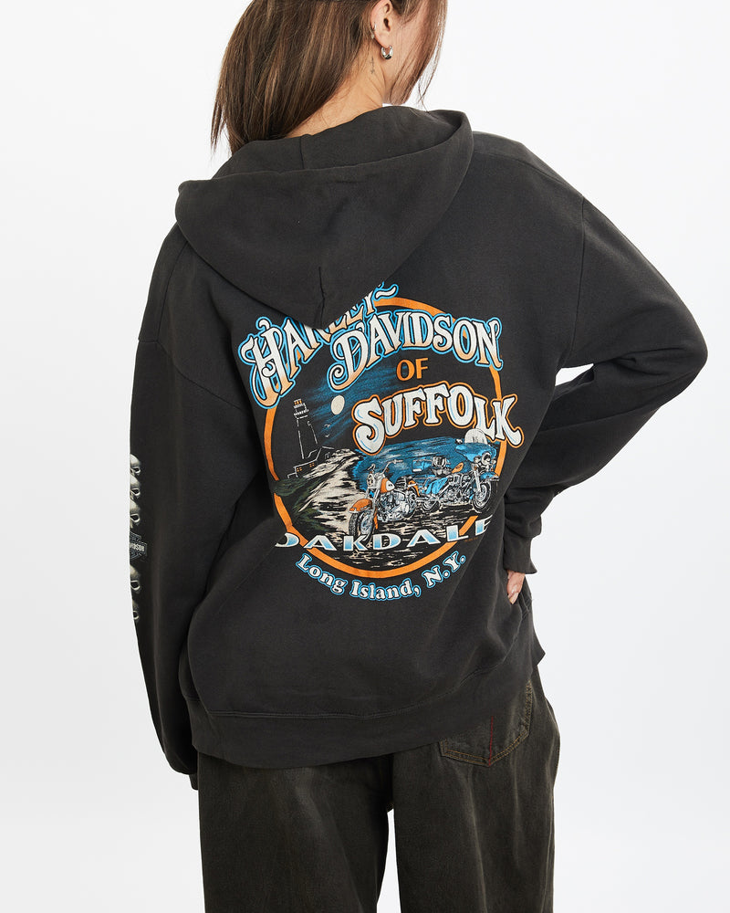 Vintage Harley Davidson Hooded Sweatshirt <br>S , The Real Deal , newtown, sydney, australia, thrift store, opshop, preloved, secondhand, sustainable, retro, antique, 70s, 80s, 90s, 2000s, 00s, fashion, clothing, streetwear, trendy, garment, style, boutique, store, shop, archive, sale, cheap, best, top