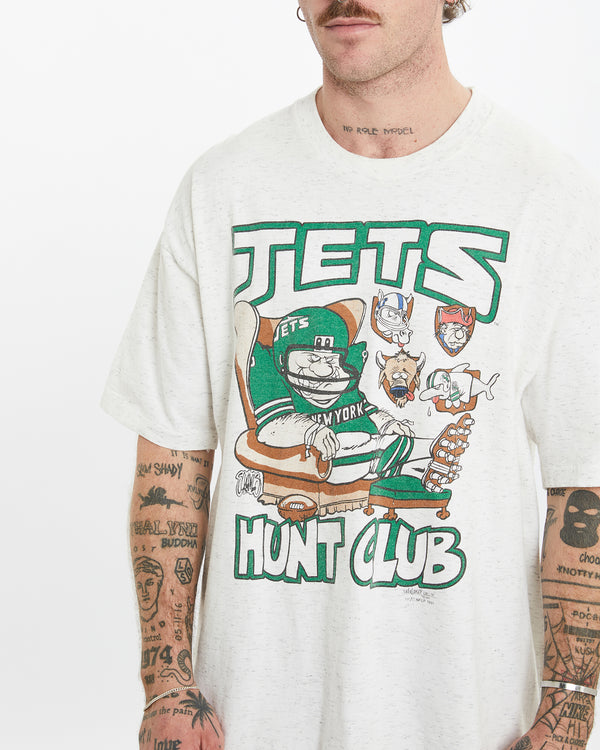 Vintage 1991 NFL New York Jets Tee <br>L , The Real Deal , newtown, sydney, australia, thrift store, opshop, preloved, secondhand, sustainable, retro, antique, 70s, 80s, 90s, 2000s, 00s, fashion, clothing, streetwear, trendy, garment, style, boutique, store, shop, archive, sale, cheap, best, top