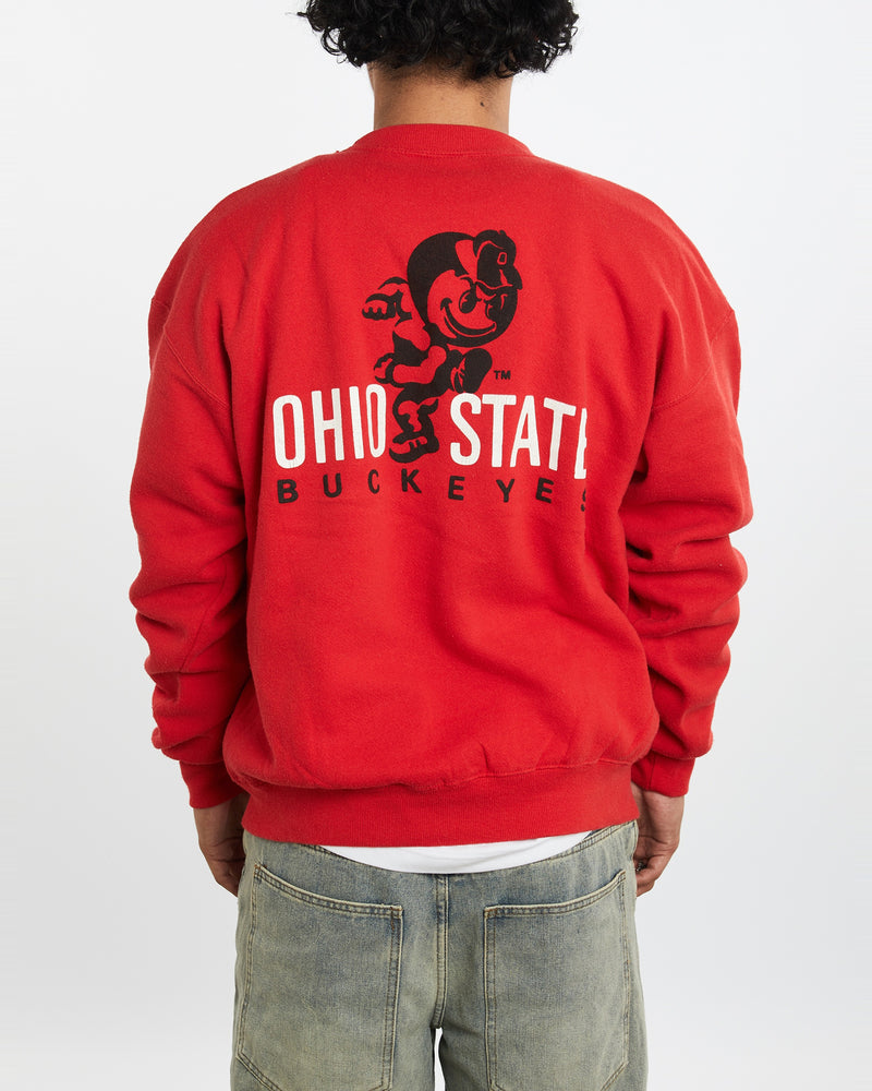 Vintage 90s NCAA Ohio State Buckeyes Sweatshirt <br>L , The Real Deal , newtown, sydney, australia, thrift store, opshop, preloved, secondhand, sustainable, retro, antique, 70s, 80s, 90s, 2000s, 00s, fashion, clothing, streetwear, trendy, garment, style, boutique, store, shop, archive, sale, cheap, best, top