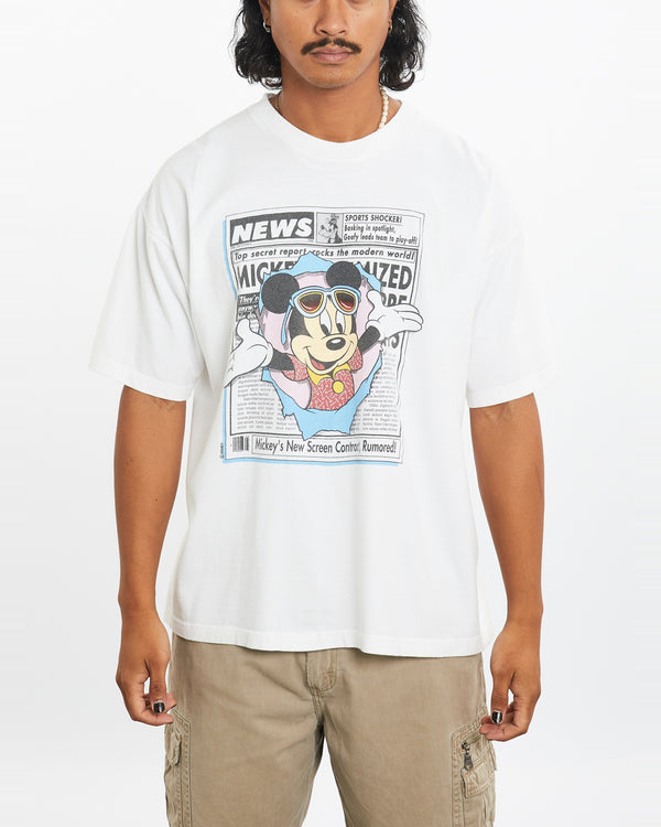 90s Disney Mickey Mouse Front Page Tee <br>M