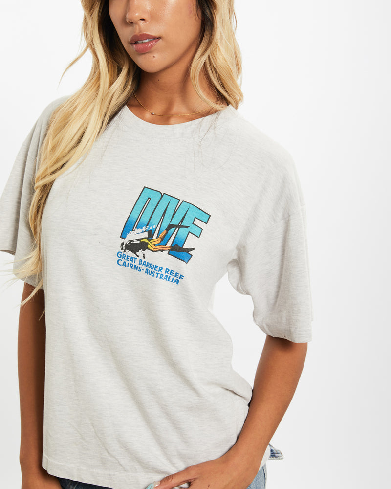 Vintage 90s Dive Australia 'The Great Barrier Reef' Tee <br>XS , The Real Deal , newtown, sydney, australia, thrift store, opshop, preloved, secondhand, sustainable, retro, antique, 70s, 80s, 90s, 2000s, 00s, fashion, clothing, streetwear, trendy, garment, style, boutique, store, shop, archive, sale, cheap, best, top
