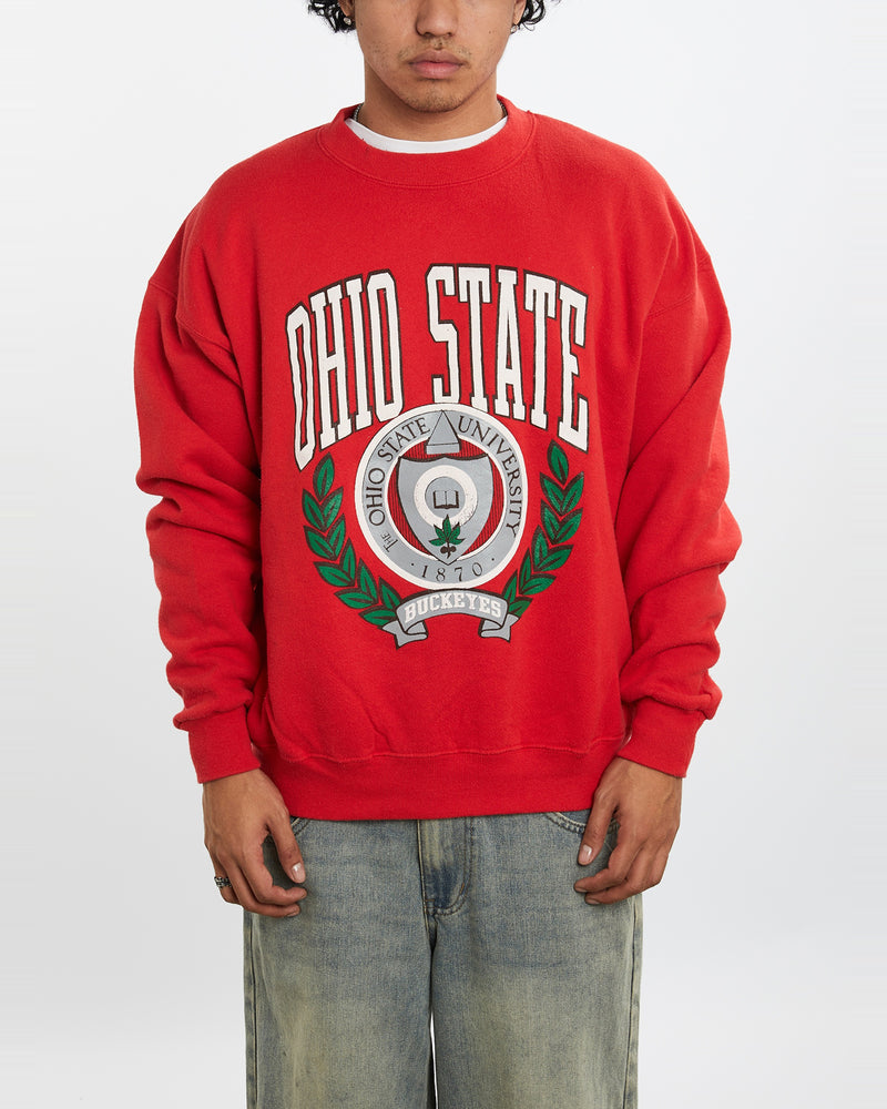 Vintage 90s NCAA Ohio State Buckeyes Sweatshirt <br>L , The Real Deal , newtown, sydney, australia, thrift store, opshop, preloved, secondhand, sustainable, retro, antique, 70s, 80s, 90s, 2000s, 00s, fashion, clothing, streetwear, trendy, garment, style, boutique, store, shop, archive, sale, cheap, best, top