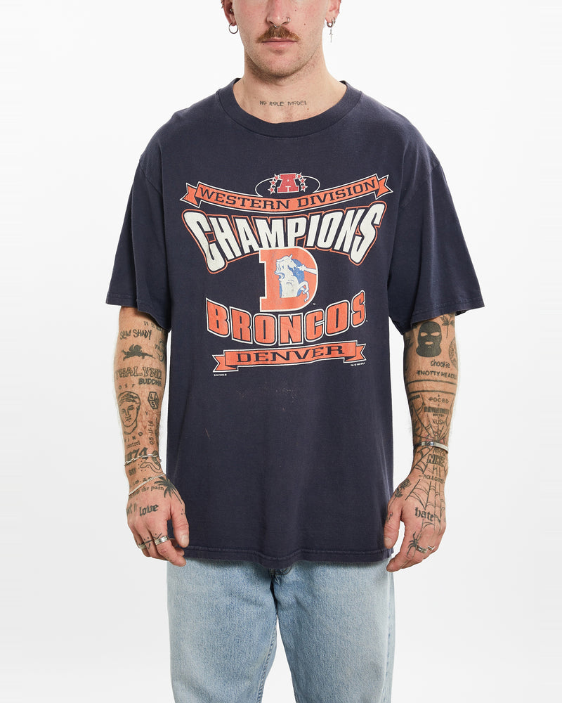 Vintage 1996 NFL Denver Broncos Tee <br>L , The Real Deal , newtown, sydney, australia, thrift store, opshop, preloved, secondhand, sustainable, retro, antique, 70s, 80s, 90s, 2000s, 00s, fashion, clothing, streetwear, trendy, garment, style, boutique, store, shop, archive, sale, cheap, best, top