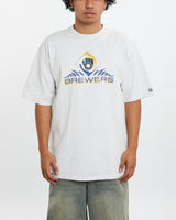 Vintage 90s MLB Milwaukee Brewers Tee <br>XL , The Real Deal , newtown, sydney, australia, thrift store, opshop, preloved, secondhand, sustainable, retro, antique, 70s, 80s, 90s, 2000s, 00s, fashion, clothing, streetwear, trendy, garment, style, boutique, store, shop, archive, sale, cheap, best, top