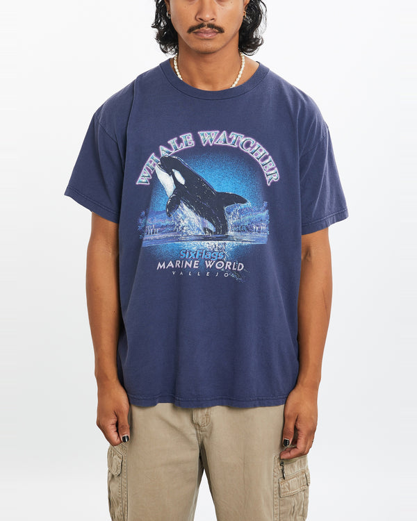 90s Six Flags Whale Wildlife Tee <br>M