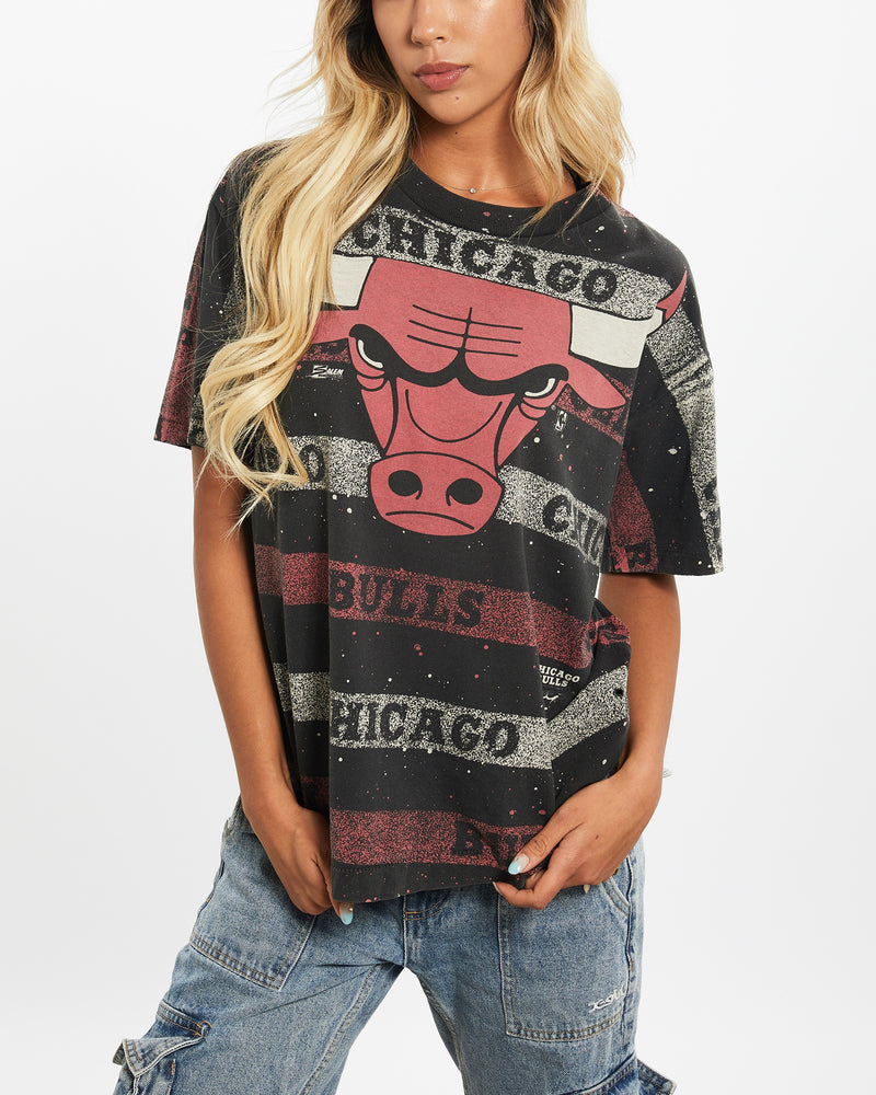 Vintage 90s NBA Chicago Bulls All Over Print Tee <br>XS , The Real Deal , newtown, sydney, australia, thrift store, opshop, preloved, secondhand, sustainable, retro, antique, 70s, 80s, 90s, 2000s, 00s, fashion, clothing, streetwear, trendy, garment, style, boutique, store, shop, archive, sale, cheap, best, top