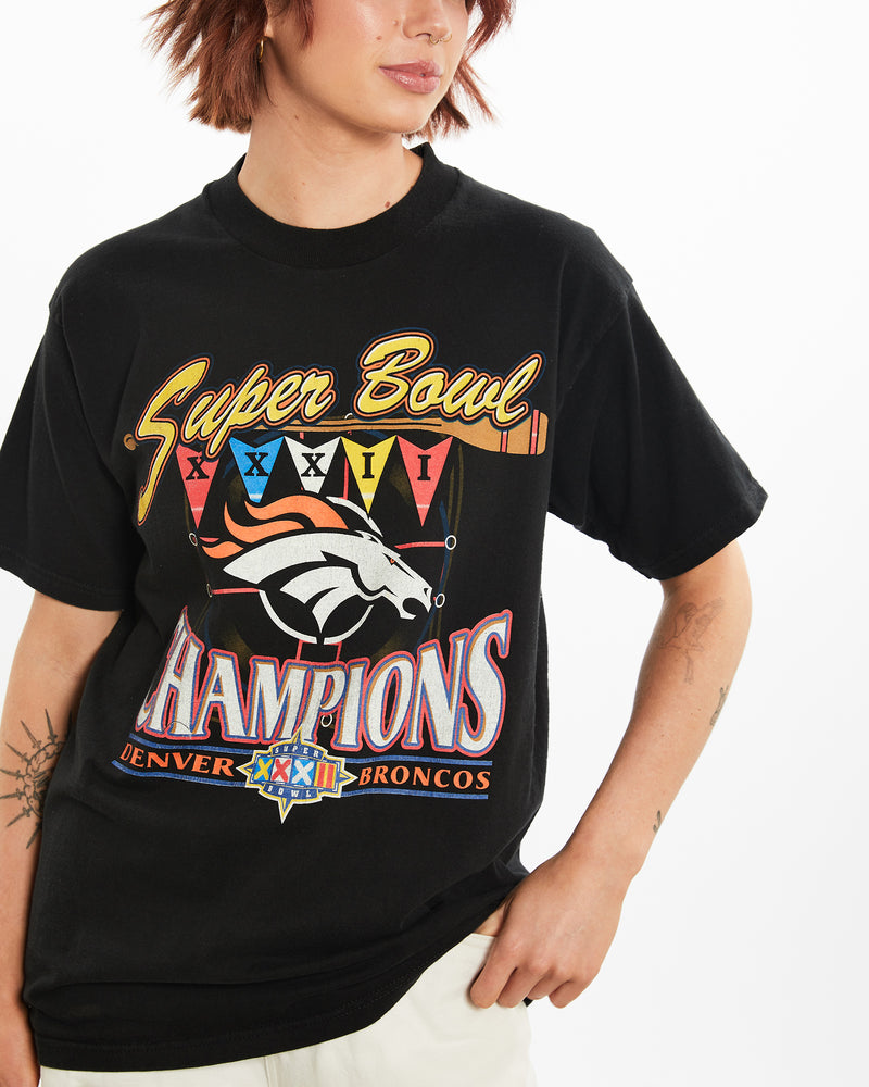 Vintage 1997 NFL Denver Broncos Super Bowl Tee <br>L , The Real Deal , newtown, sydney, australia, thrift store, opshop, preloved, secondhand, sustainable, retro, antique, 70s, 80s, 90s, 2000s, 00s, fashion, clothing, streetwear, trendy, garment, style, boutique, store, shop, archive, sale, cheap, best, top
