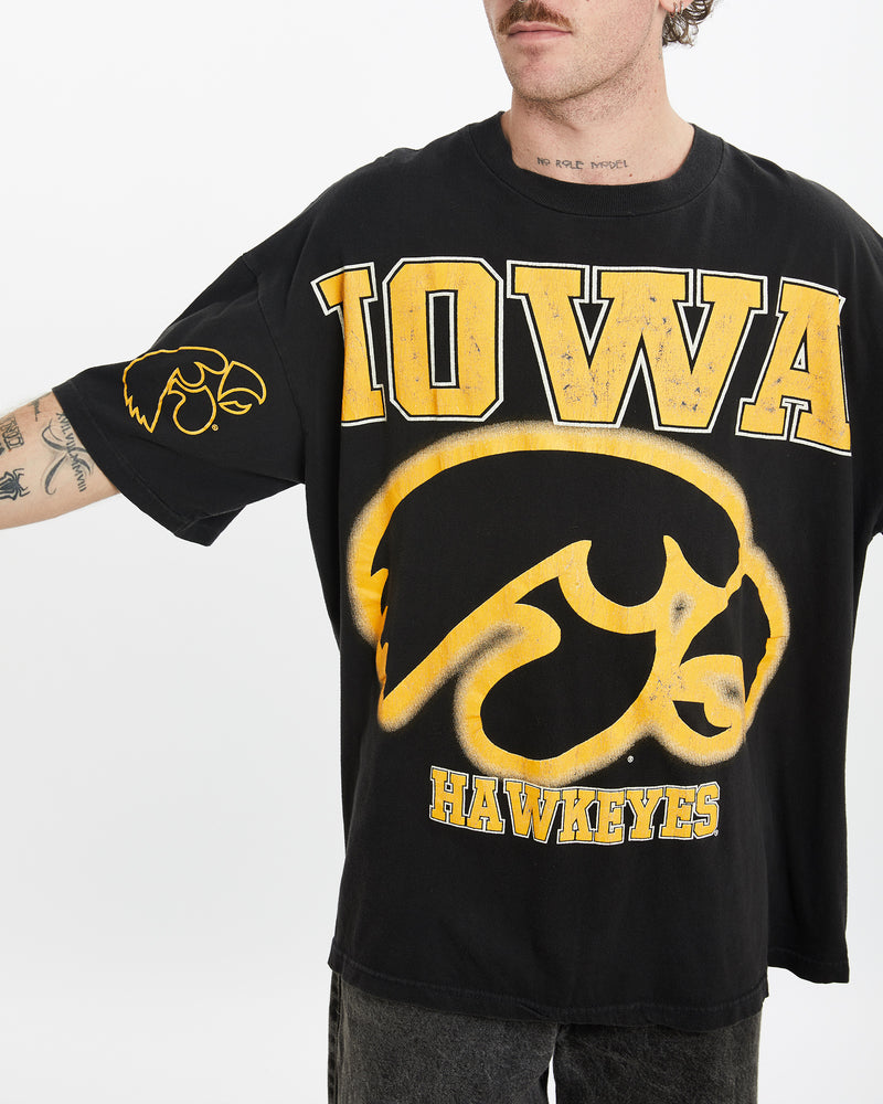 Vintage 90s NCAA University of Iowa Hawkeyes Tee <br>XL , The Real Deal , newtown, sydney, australia, thrift store, opshop, preloved, secondhand, sustainable, retro, antique, 70s, 80s, 90s, 2000s, 00s, fashion, clothing, streetwear, trendy, garment, style, boutique, store, shop, archive, sale, cheap, best, top