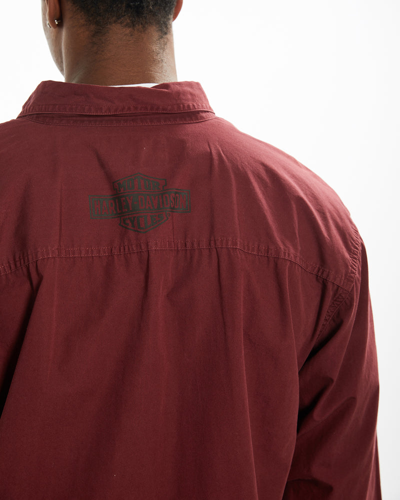 Vintage Harley Davidson Button Up Shirt <br>XL , The Real Deal , newtown, sydney, australia, thrift store, opshop, preloved, secondhand, sustainable, retro, antique, 70s, 80s, 90s, 2000s, 00s, fashion, clothing, streetwear, trendy, garment, style, boutique, store, shop, archive, sale, cheap, best, top