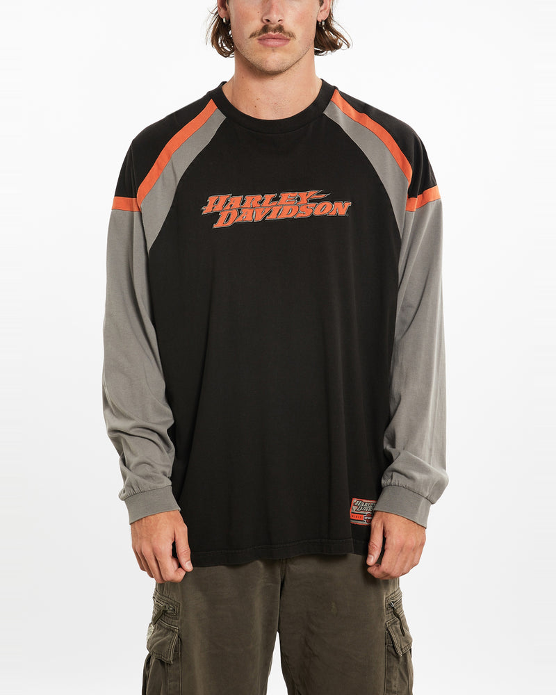 Harley Davidson Long Sleeve Tee <br>XXL , The Real Deal , newtown, sydney, australia, thrift store, opshop, preloved, secondhand, sustainable, retro, antique, 70s, 80s, 90s, 2000s, 00s, fashion, clothing, streetwear, trendy, garment, style, boutique, store, shop, archive, sale, cheap, best, top