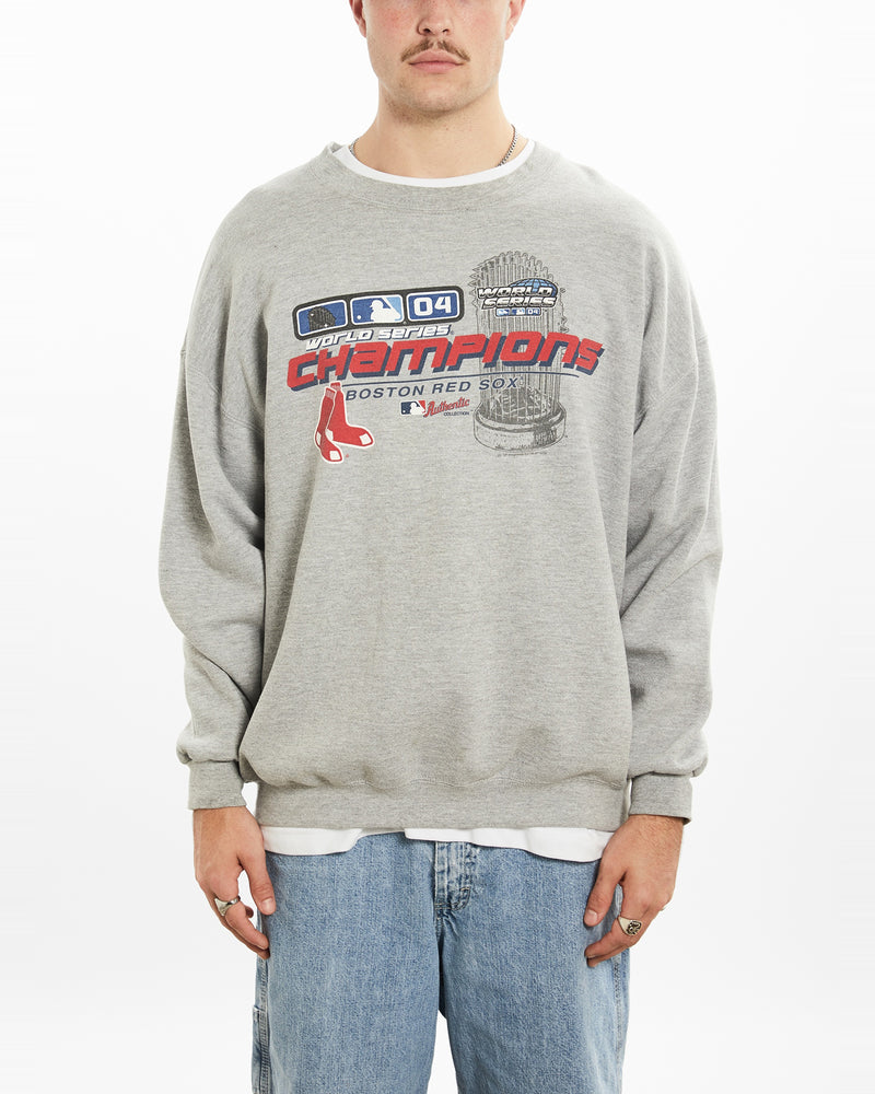 Vintage MLB Boston Red Sox Sweatshirt <br>XL , The Real Deal , newtown, sydney, australia, thrift store, opshop, preloved, secondhand, sustainable, retro, antique, 70s, 80s, 90s, 2000s, 00s, fashion, clothing, streetwear, trendy, garment, style, boutique, store, shop, archive, sale, cheap, best, top