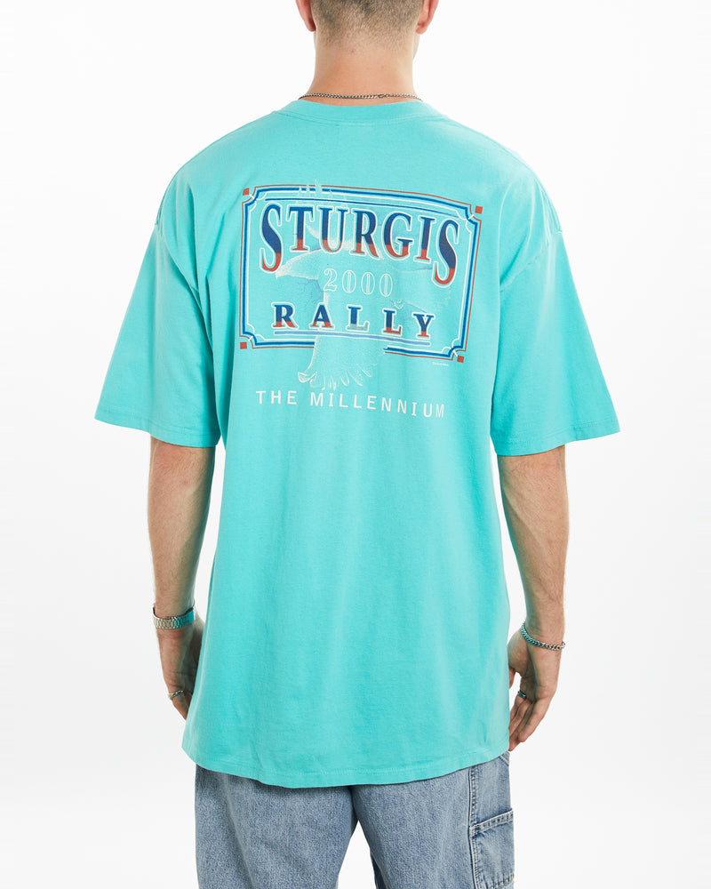 Vintage Sturgis Black Hills Motorcycle Rally Tee <br>XXL , The Real Deal , newtown, sydney, australia, thrift store, opshop, preloved, secondhand, sustainable, retro, antique, 70s, 80s, 90s, 2000s, 00s, fashion, clothing, streetwear, trendy, garment, style, boutique, store, shop, archive, sale, cheap, best, top