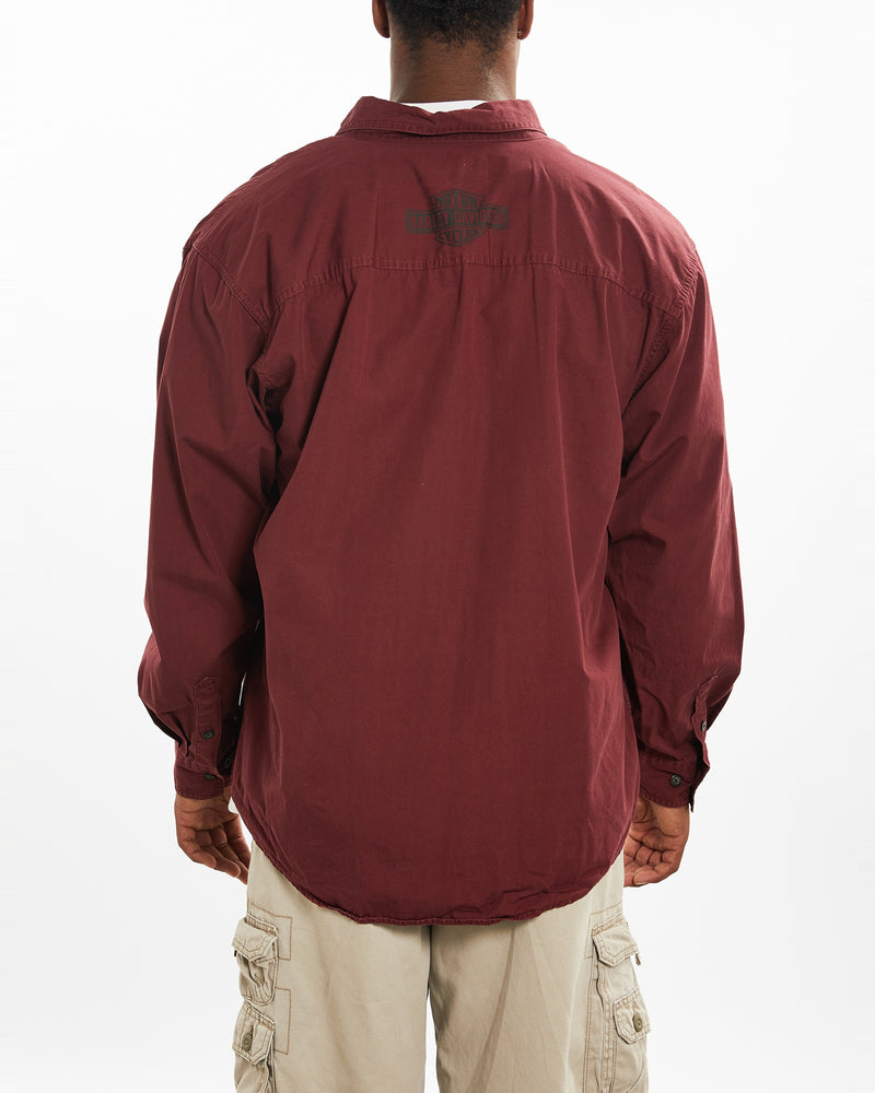 Vintage Harley Davidson Button Up Shirt <br>XL , The Real Deal , newtown, sydney, australia, thrift store, opshop, preloved, secondhand, sustainable, retro, antique, 70s, 80s, 90s, 2000s, 00s, fashion, clothing, streetwear, trendy, garment, style, boutique, store, shop, archive, sale, cheap, best, top