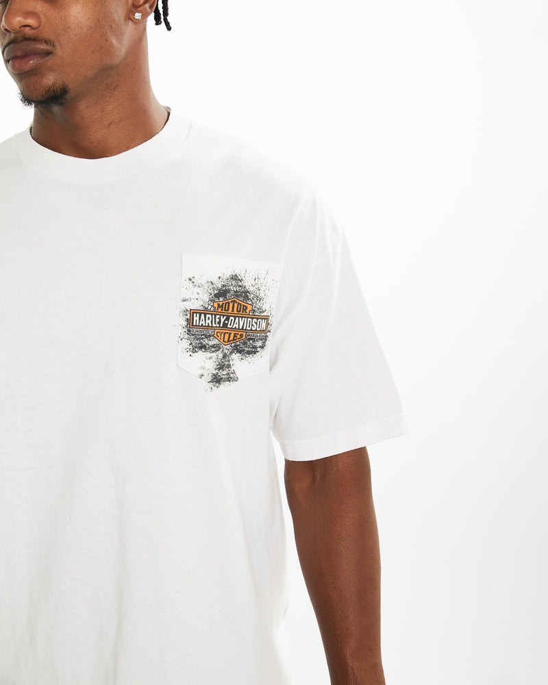 Vintage Harley Davidson Tee <br>XL , The Real Deal , newtown, sydney, australia, thrift store, opshop, preloved, secondhand, sustainable, retro, antique, 70s, 80s, 90s, 2000s, 00s, fashion, clothing, streetwear, trendy, garment, style, boutique, store, shop, archive, sale, cheap, best, top