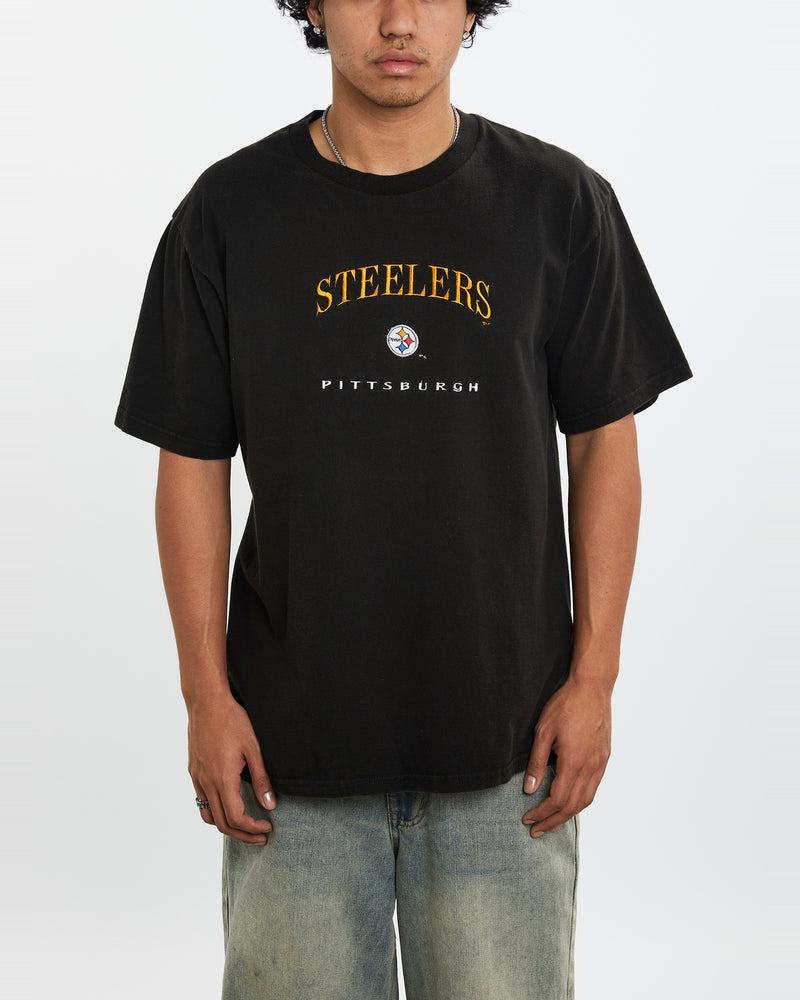 Vintage 90s NFL Pittsburgh Steelers Tee <br>L , The Real Deal , newtown, sydney, australia, thrift store, opshop, preloved, secondhand, sustainable, retro, antique, 70s, 80s, 90s, 2000s, 00s, fashion, clothing, streetwear, trendy, garment, style, boutique, store, shop, archive, sale, cheap, best, top