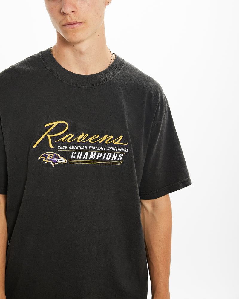 Vintage NFL Baltimore Ravens Tee <br>L , The Real Deal , newtown, sydney, australia, thrift store, opshop, preloved, secondhand, sustainable, retro, antique, 70s, 80s, 90s, 2000s, 00s, fashion, clothing, streetwear, trendy, garment, style, boutique, store, shop, archive, sale, cheap, best, top