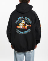 90s Deadstock Santa Rosa California 'Twin Vee' Hooded Sweatshirt <br>L