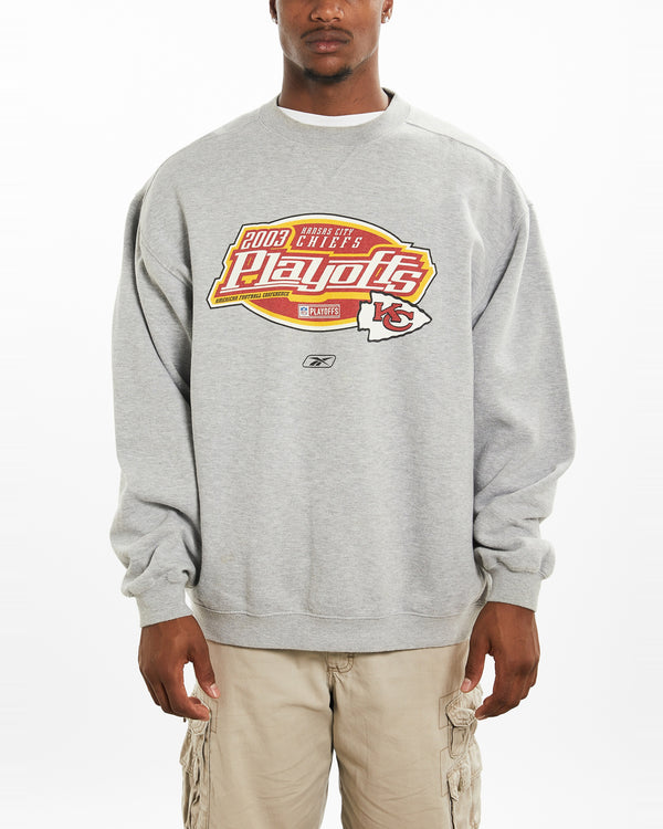 Vintage NFL Kansas City Chiefs Sweatshirt <br>XL , The Real Deal , newtown, sydney, australia, thrift store, opshop, preloved, secondhand, sustainable, retro, antique, 70s, 80s, 90s, 2000s, 00s, fashion, clothing, streetwear, trendy, garment, style, boutique, store, shop, archive, sale, cheap, best, top