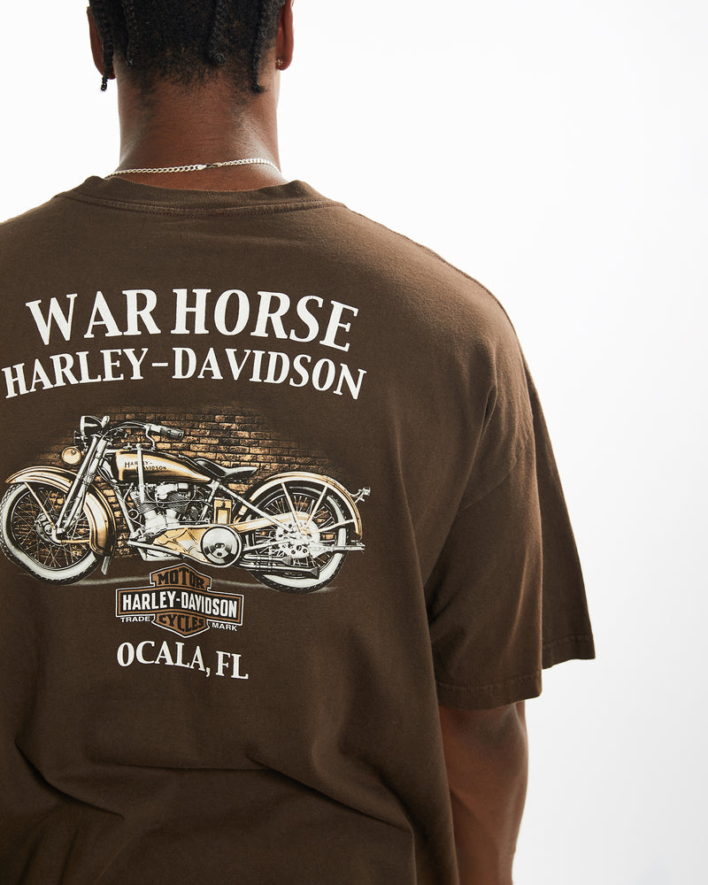 Vintage Harley Davidson Tee <br>XL , The Real Deal , newtown, sydney, australia, thrift store, opshop, preloved, secondhand, sustainable, retro, antique, 70s, 80s, 90s, 2000s, 00s, fashion, clothing, streetwear, trendy, garment, style, boutique, store, shop, archive, sale, cheap, best, top