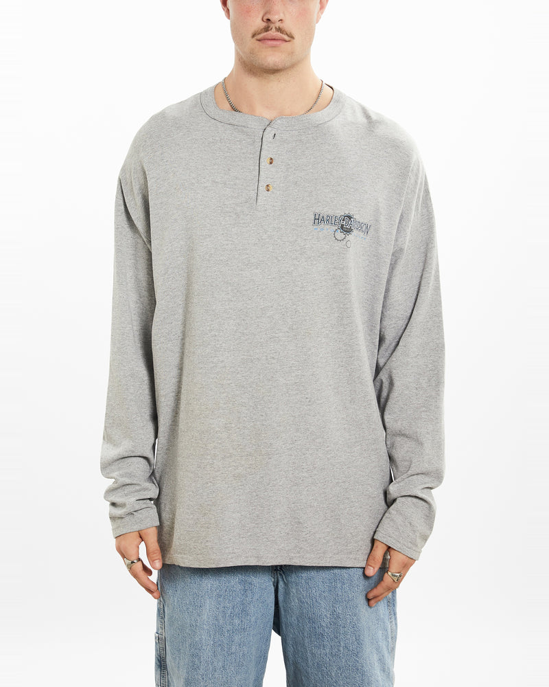 Vintage Harley Davidson Long Sleeve Tee <br>XL , The Real Deal , newtown, sydney, australia, thrift store, opshop, preloved, secondhand, sustainable, retro, antique, 70s, 80s, 90s, 2000s, 00s, fashion, clothing, streetwear, trendy, garment, style, boutique, store, shop, archive, sale, cheap, best, top