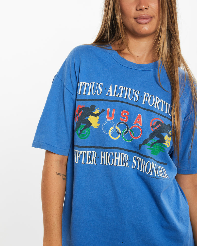 Vintage 90s USA Olympics Tee <br>M , The Real Deal , newtown, sydney, australia, thrift store, opshop, preloved, secondhand, sustainable, retro, antique, 70s, 80s, 90s, 2000s, 00s, fashion, clothing, streetwear, trendy, garment, style, boutique, store, shop, archive, sale, cheap, best, top