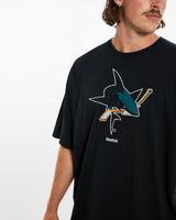 Vintage NHL San Jose Sharks Reebok Tee <br>XXL , The Real Deal , newtown, sydney, australia, thrift store, opshop, preloved, secondhand, sustainable, retro, antique, 70s, 80s, 90s, 2000s, 00s, fashion, clothing, streetwear, trendy, garment, style, boutique, store, shop, archive, sale, cheap, best, top