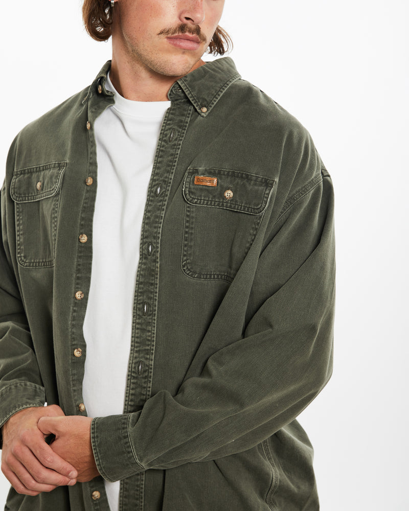 Vintage Carhartt Denim Button Up <br>XXL , The Real Deal , newtown, sydney, australia, thrift store, opshop, preloved, secondhand, sustainable, retro, antique, 70s, 80s, 90s, 2000s, 00s, fashion, clothing, streetwear, trendy, garment, style, boutique, store, shop, archive, sale, cheap, best, top