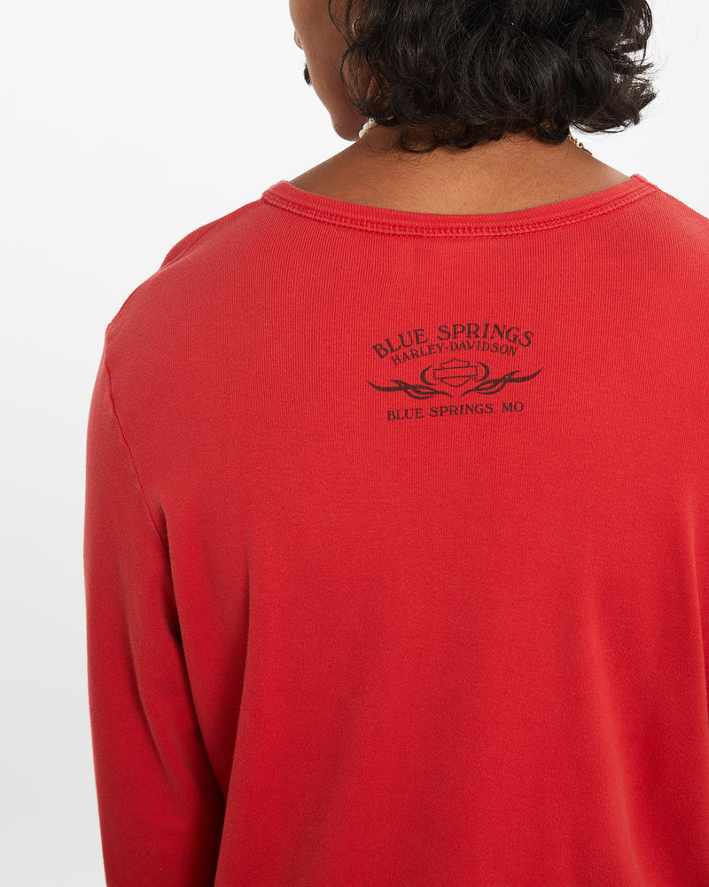 Vintage Harley Davidson Long Sleeve Tee <br>L , The Real Deal , newtown, sydney, australia, thrift store, opshop, preloved, secondhand, sustainable, retro, antique, 70s, 80s, 90s, 2000s, 00s, fashion, clothing, streetwear, trendy, garment, style, boutique, store, shop, archive, sale, cheap, best, top