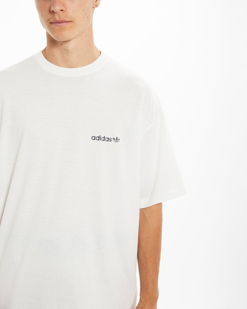 Vintage 90s Adidas Tee <br>L , The Real Deal , newtown, sydney, australia, thrift store, opshop, preloved, secondhand, sustainable, retro, antique, 70s, 80s, 90s, 2000s, 00s, fashion, clothing, streetwear, trendy, garment, style, boutique, store, shop, archive, sale, cheap, best, top