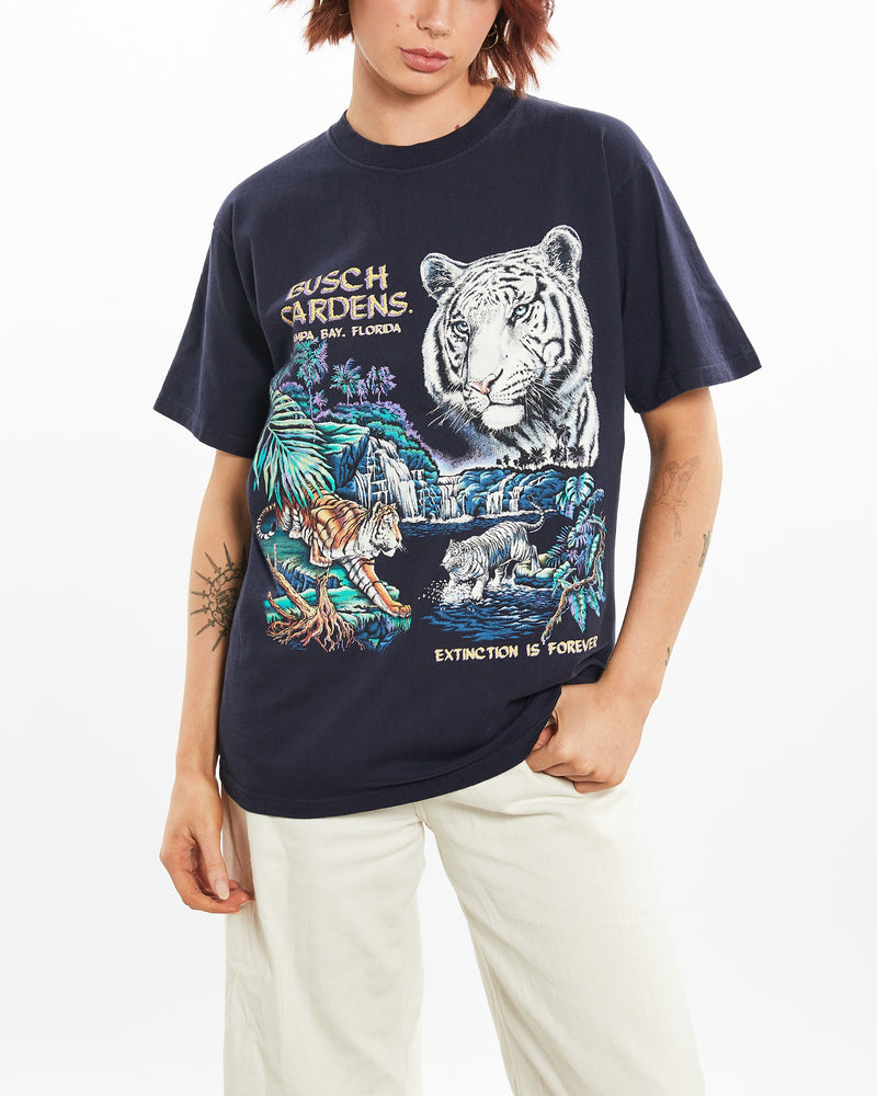 Vintage 90s Busch Gardens Tiger Wildlife Tee <br>M , The Real Deal , newtown, sydney, australia, thrift store, opshop, preloved, secondhand, sustainable, retro, antique, 70s, 80s, 90s, 2000s, 00s, fashion, clothing, streetwear, trendy, garment, style, boutique, store, shop, archive, sale, cheap, best, top