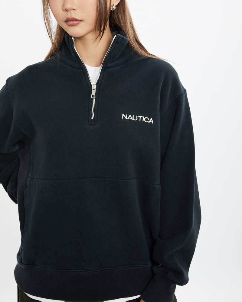 Vintage Nautica Quarter Zip Sweatshirt <br>S , The Real Deal , newtown, sydney, australia, thrift store, opshop, preloved, secondhand, sustainable, retro, antique, 70s, 80s, 90s, 2000s, 00s, fashion, clothing, streetwear, trendy, garment, style, boutique, store, shop, archive, sale, cheap, best, top