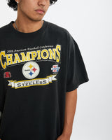 Vintage NFL Pittsburgh Steelers Tee <br>L , The Real Deal , newtown, sydney, australia, thrift store, opshop, preloved, secondhand, sustainable, retro, antique, 70s, 80s, 90s, 2000s, 00s, fashion, clothing, streetwear, trendy, garment, style, boutique, store, shop, archive, sale, cheap, best, top