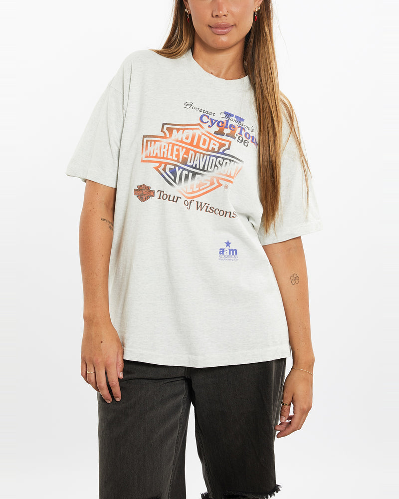 Vintage 1996 Harley Davidson Cycle Tour '96 Tee <br>M , The Real Deal , newtown, sydney, australia, thrift store, opshop, preloved, secondhand, sustainable, retro, antique, 70s, 80s, 90s, 2000s, 00s, fashion, clothing, streetwear, trendy, garment, style, boutique, store, shop, archive, sale, cheap, best, top