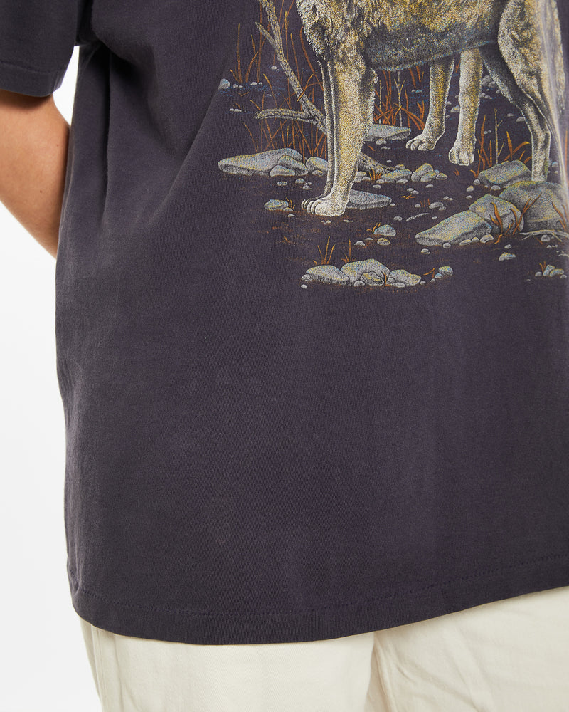 Vintage 1996 Wolf Wildlife Tee <br>M , The Real Deal , newtown, sydney, australia, thrift store, opshop, preloved, secondhand, sustainable, retro, antique, 70s, 80s, 90s, 2000s, 00s, fashion, clothing, streetwear, trendy, garment, style, boutique, store, shop, archive, sale, cheap, best, top