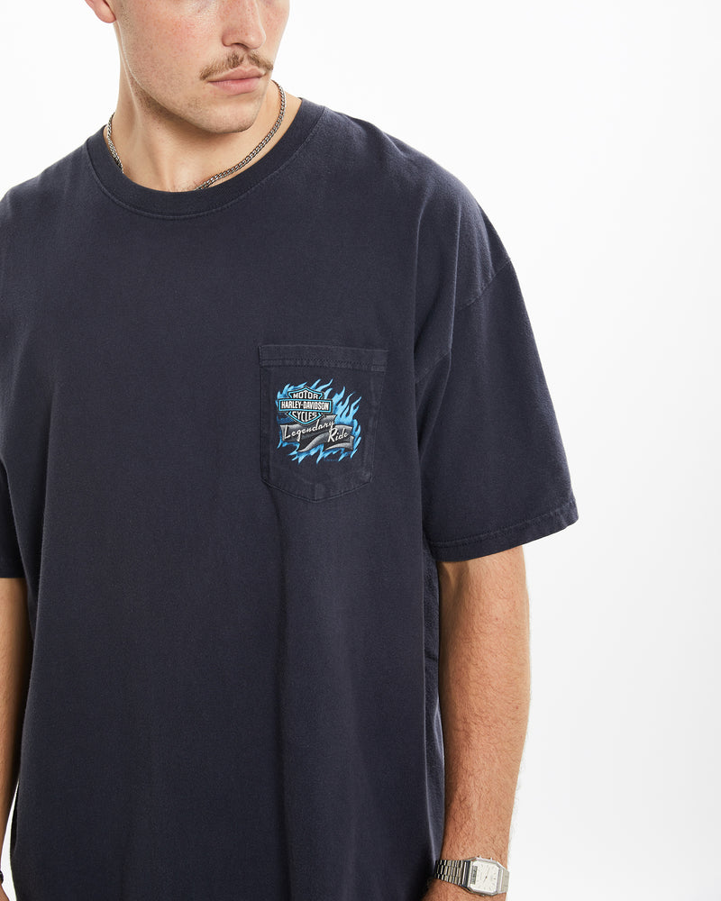 Vintage Harley Davidson Tee <br>XL , The Real Deal , newtown, sydney, australia, thrift store, opshop, preloved, secondhand, sustainable, retro, antique, 70s, 80s, 90s, 2000s, 00s, fashion, clothing, streetwear, trendy, garment, style, boutique, store, shop, archive, sale, cheap, best, top