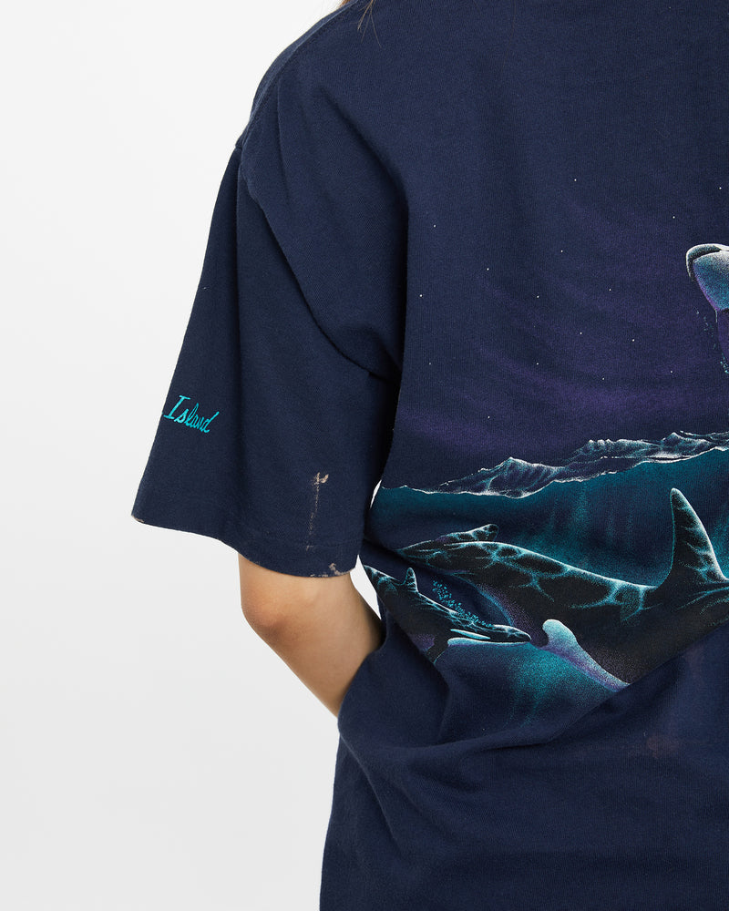 Vintage 90s Long Beach Island Orca Wildlife Tee <br>S , The Real Deal , newtown, sydney, australia, thrift store, opshop, preloved, secondhand, sustainable, retro, antique, 70s, 80s, 90s, 2000s, 00s, fashion, clothing, streetwear, trendy, garment, style, boutique, store, shop, archive, sale, cheap, best, top