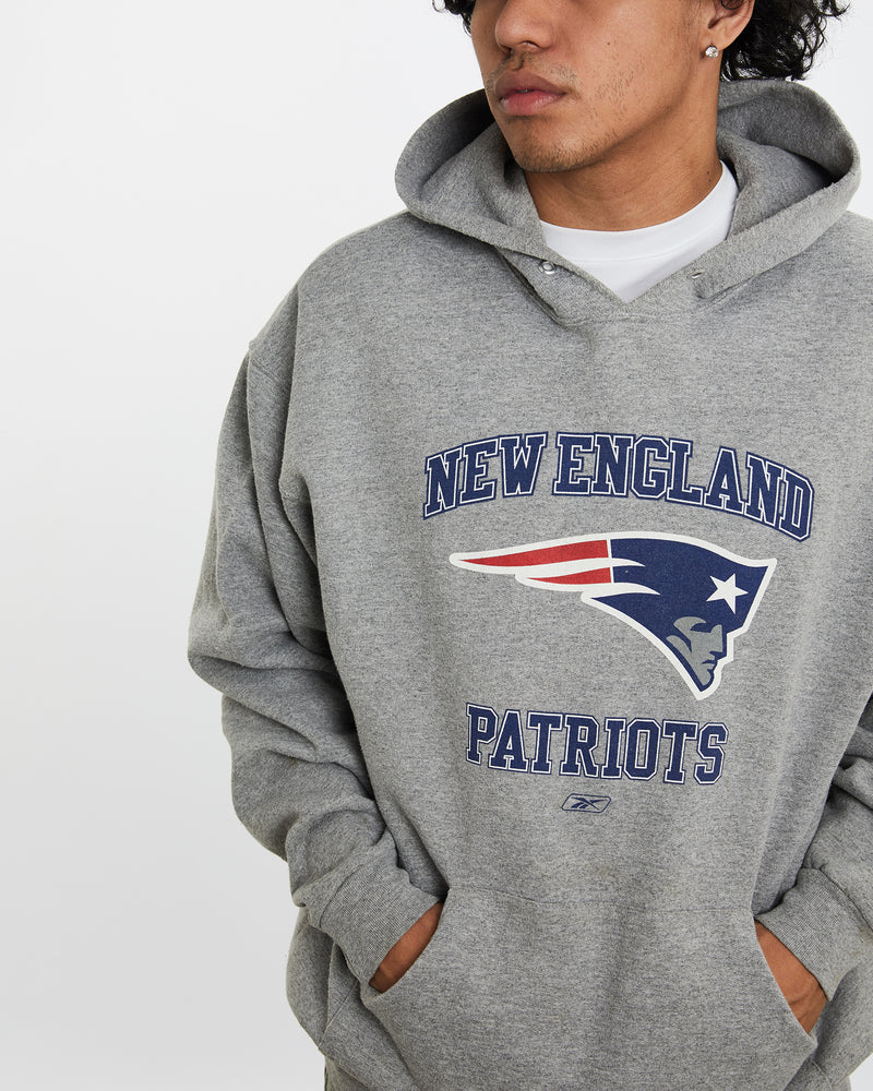 Vintage NFL New England Patriots Hooded Sweatshirt <br>L , The Real Deal , newtown, sydney, australia, thrift store, opshop, preloved, secondhand, sustainable, retro, antique, 70s, 80s, 90s, 2000s, 00s, fashion, clothing, streetwear, trendy, garment, style, boutique, store, shop, archive, sale, cheap, best, top