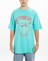 Vintage Sturgis Black Hills Motorcycle Rally Tee <br>XXL , The Real Deal , newtown, sydney, australia, thrift store, opshop, preloved, secondhand, sustainable, retro, antique, 70s, 80s, 90s, 2000s, 00s, fashion, clothing, streetwear, trendy, garment, style, boutique, store, shop, archive, sale, cheap, best, top