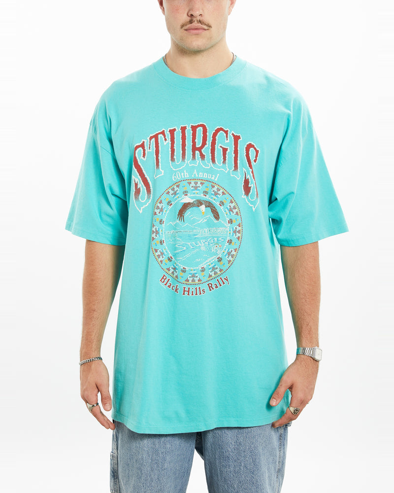 Vintage Sturgis Black Hills Motorcycle Rally Tee <br>XXL , The Real Deal , newtown, sydney, australia, thrift store, opshop, preloved, secondhand, sustainable, retro, antique, 70s, 80s, 90s, 2000s, 00s, fashion, clothing, streetwear, trendy, garment, style, boutique, store, shop, archive, sale, cheap, best, top